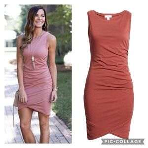 NWT Nordstrom Leith Ruched Bodycon Sleeveless Dress Size XS
